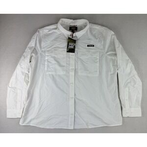 Alaskan Hardgear Womens Shirt XXL Crooked River Long Sleeve Duluth Trading White